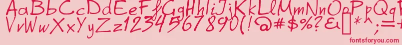 GrapheAlpha Font – Red Fonts on Pink Background