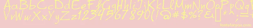 GrapheAlpha Font – Yellow Fonts on Pink Background