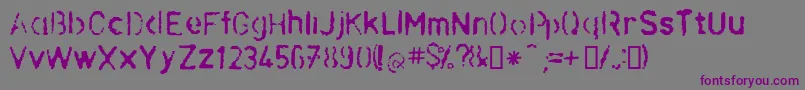 POCHOIR-Schriftart – Violette Schriften auf grauem Hintergrund