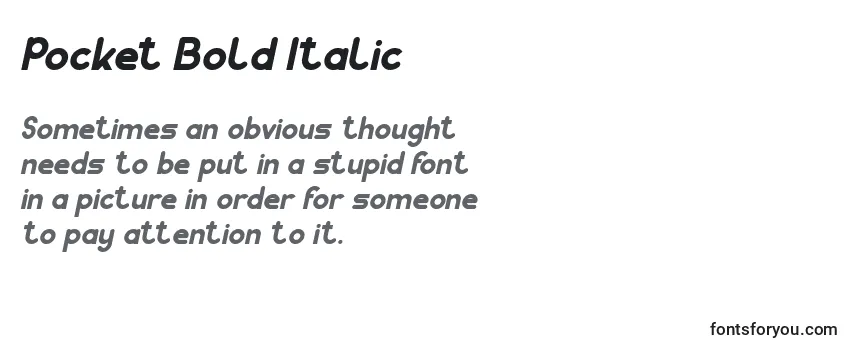 Pocket Bold Italic -fontin tarkastelu
