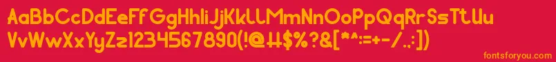 Pocket Bold Font – Orange Fonts on Red Background