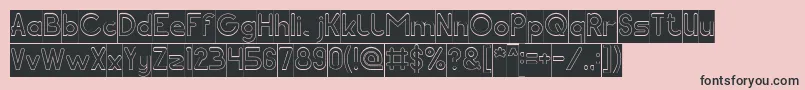 Pocket Hollow Inverse Font – Black Fonts on Pink Background