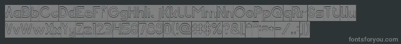 Шрифт Pocket Hollow Inverse – серые шрифты на чёрном фоне