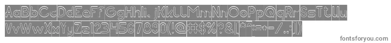 Pocket Hollow Inverse-fontti – harmaat kirjasimet valkoisella taustalla