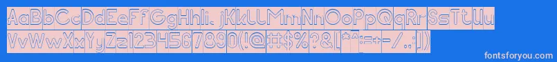 Pocket Hollow Inverse Font – Pink Fonts on Blue Background