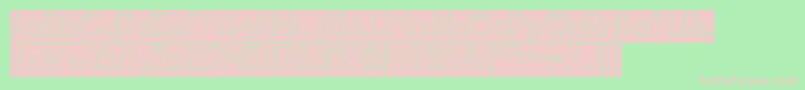 Pocket Hollow Inverse-fontti – vaaleanpunaiset fontit vihreällä taustalla