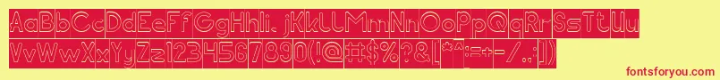 Pocket Hollow Inverse Font – Red Fonts on Yellow Background