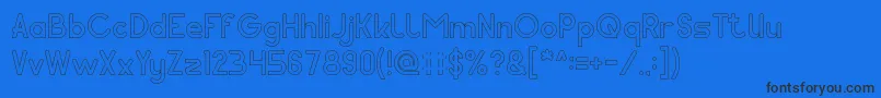 Pocket Hollow Font – Black Fonts on Blue Background