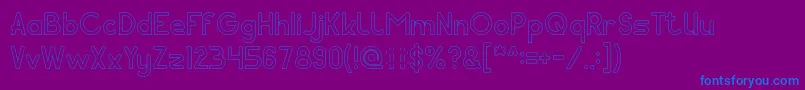 Pocket Hollow Font – Blue Fonts on Purple Background