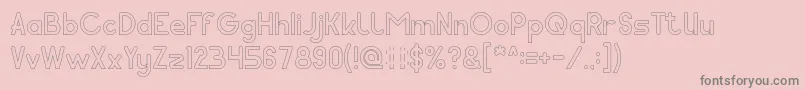 Pocket Hollow Font – Gray Fonts on Pink Background