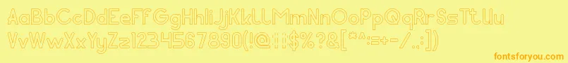 Pocket Hollow Font – Orange Fonts on Yellow Background