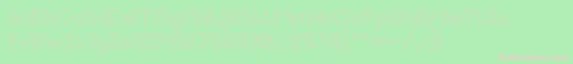 Pocket Hollow Font – Pink Fonts on Green Background