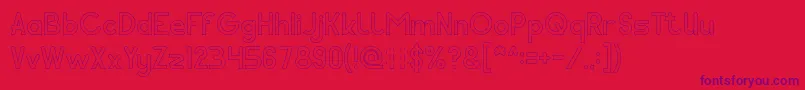 Pocket Hollow Font – Purple Fonts on Red Background