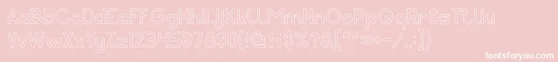 Pocket Hollow Font – White Fonts on Pink Background