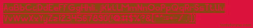 Pocket Inverse Font – Brown Fonts on Red Background
