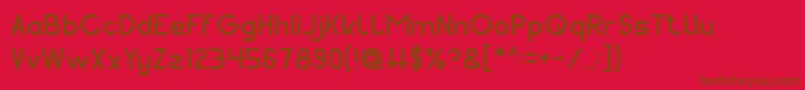 Pocket Light Font – Brown Fonts on Red Background