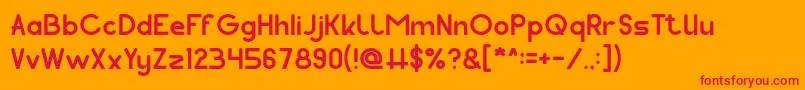 Pocket Font – Red Fonts on Orange Background