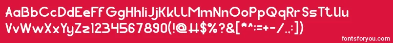 Fonte Pocket – fontes brancas em um fundo vermelho
