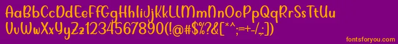 Podo Moro by 7NTypes Font – Orange Fonts on Purple Background