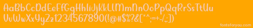Podo Moro by 7NTypes Font – Pink Fonts on Orange Background