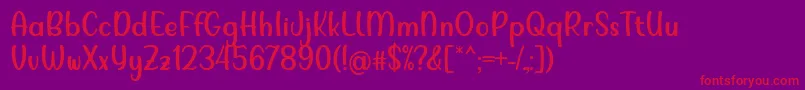 Podo Moro by 7NTypes Font – Red Fonts on Purple Background