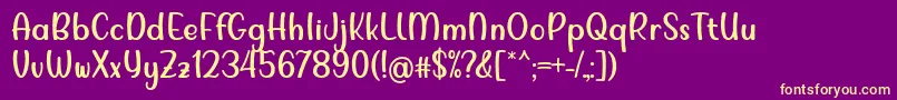 Podo Moro by 7NTypes Font – Yellow Fonts on Purple Background