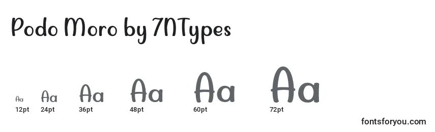 Podo Moro by 7NTypes Font Sizes