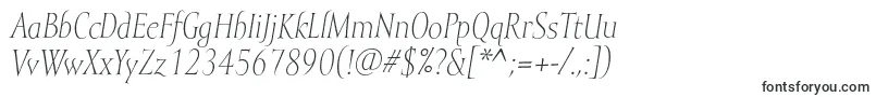 Шрифт MramorlightItalic – многолинейные шрифты