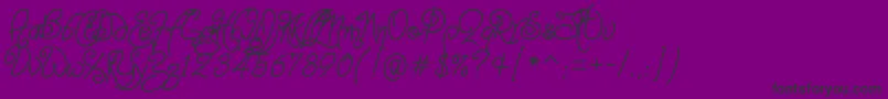 Point Dexter Font – Black Fonts on Purple Background