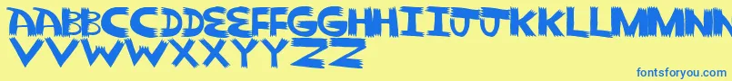 Police Pointy Solid – polices bleues sur fond jaune