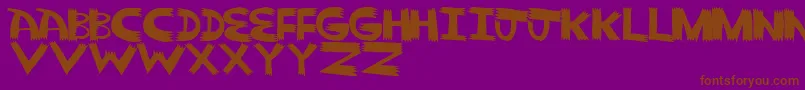 Шрифт Pointy Solid – коричневые шрифты на фиолетовом фоне