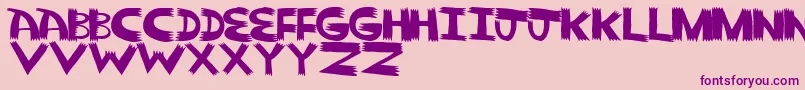 Pointy Solid Font – Purple Fonts on Pink Background