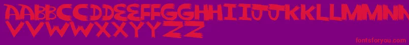 Pointy Solid Font – Red Fonts on Purple Background