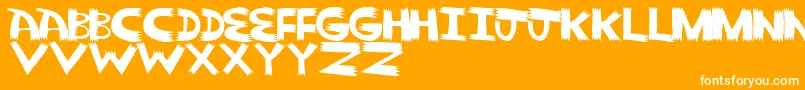 Pointy Solid Font – White Fonts on Orange Background