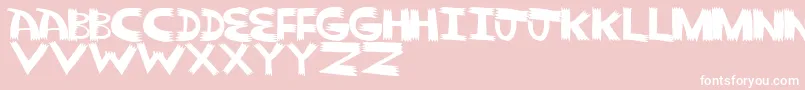 Pointy Solid Font – White Fonts on Pink Background