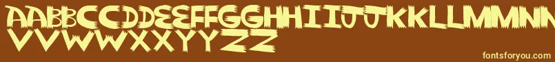 Pointy Solid Font – Yellow Fonts on Brown Background