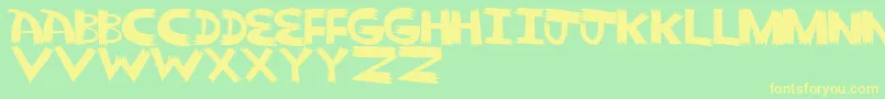 Pointy Solid Font – Yellow Fonts on Green Background