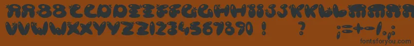 POISB    Font – Black Fonts on Brown Background