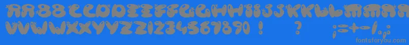 POISB    Font – Gray Fonts on Blue Background