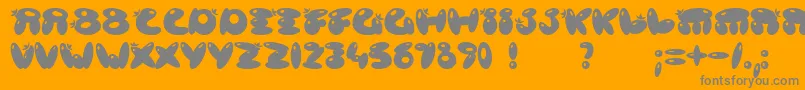 POISB    Font – Gray Fonts on Orange Background