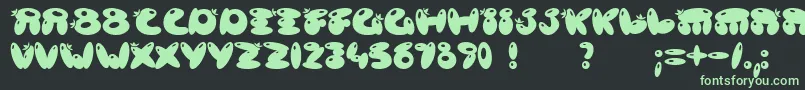 POISB   -fontti – vihreät fontit mustalla taustalla