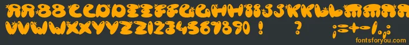 POISB    Font – Orange Fonts on Black Background