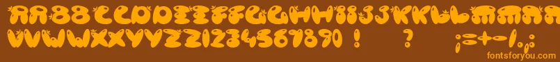 POISB    Font – Orange Fonts on Brown Background