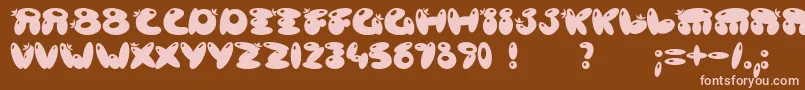 POISB    Font – Pink Fonts on Brown Background