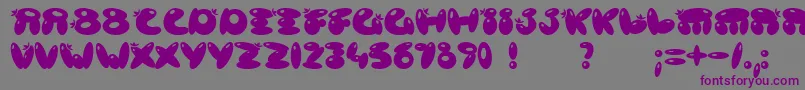 POISB    Font – Purple Fonts on Gray Background