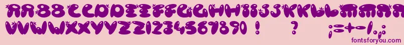 POISB    Font – Purple Fonts on Pink Background