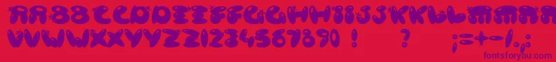 POISB    Font – Purple Fonts on Red Background
