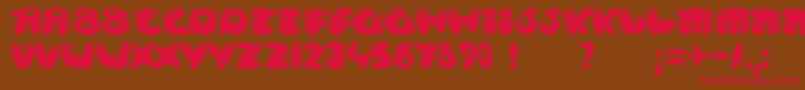 POISB    Font – Red Fonts on Brown Background