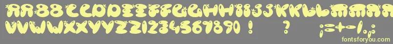 POISB   -Schriftart – Gelbe Schriften auf grauem Hintergrund