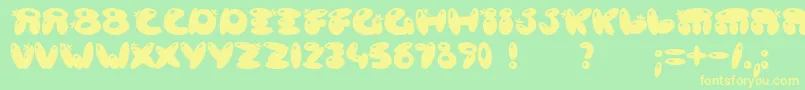 POISB    Font – Yellow Fonts on Green Background